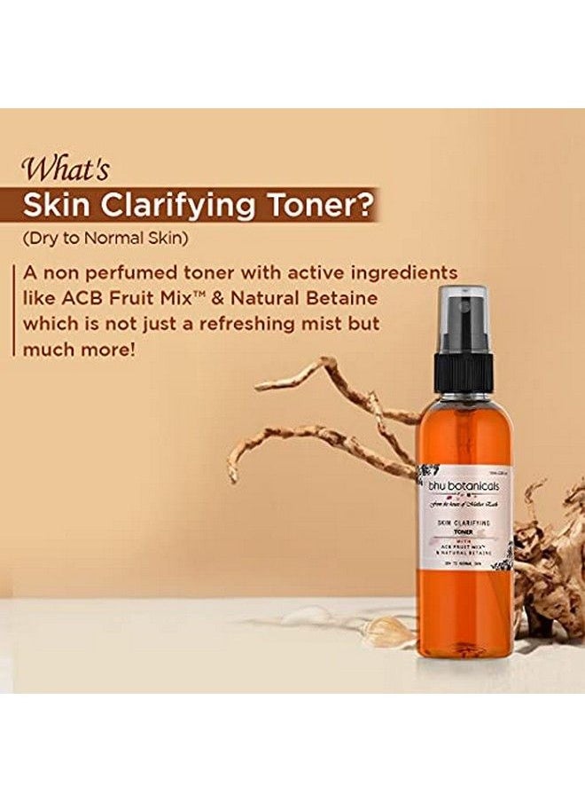 bhu botanicals Skin Clarifying Toner (With Acb Fruit Mix™ & Natural Betaine) ; Helps In Mild Exfoliation Rejuvenating & Hydrating Face ; Dry To Normal Skin ; Suitable For Men & Women100Ml  - Image 4