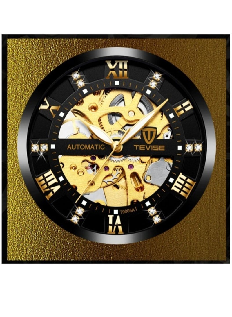 تيفيز Men's Big Dial Auto Mechanical Stainless Steel Tourbillon Luxury Designer Watch - Image 3