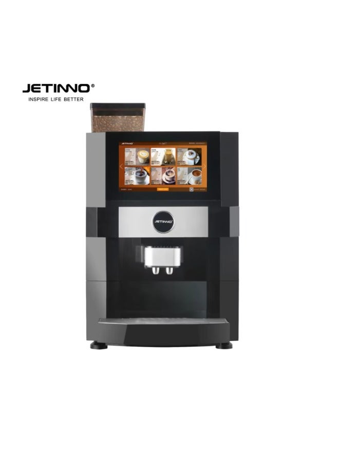 JETINNO Jetinno Commercial Desktop Coffee Machine JL23 | Instant Model | Table Top Machine | Fully Automatic Bean to Coffee Cup Machine | Black  - Image 1