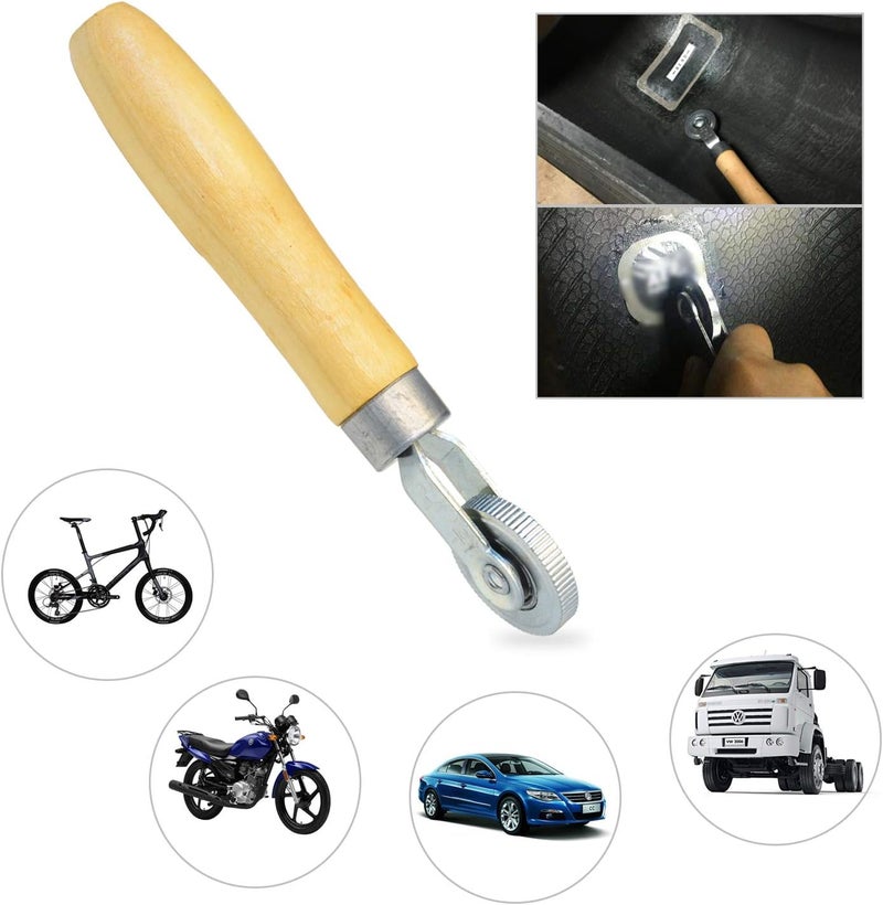 ITEQ Tire Patch Roller Wooden Handle 1 1/2" Dia Tire Repair Tool (6mm) - Image 4