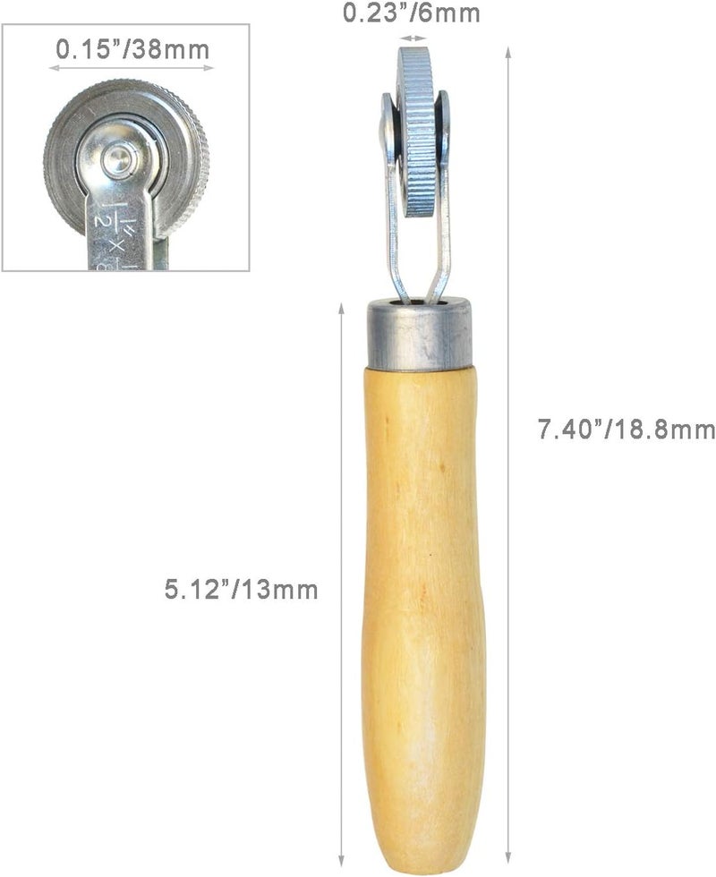 ITEQ Tire Patch Roller Wooden Handle 1 1/2" Dia Tire Repair Tool (6mm) - Image 2