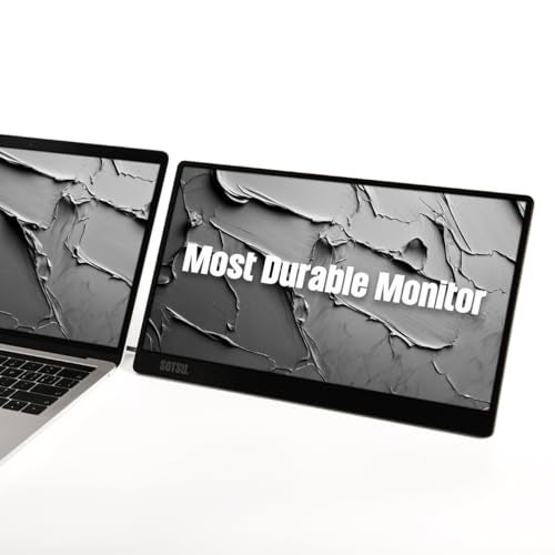 SOTSU FlipAction Go 14" Premium Portable Monitor | Full HD 1080p | 400 Nits | 100% sRGB | Robust yet Lightweight | Pivoting Landscape & Portrait Display | Tempered Glass Cover | USB-C & Mini HDMI | 5W - Image 1