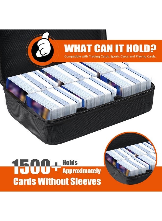 Brappo 1000+ Playing Card Case Compatible With Cards Against Humanity,Tcg Trading Cards,Phase 10 Cards,Magic The Gathering Cards,Sport Cards &All Standard Size Cards.(Case Only) (Black) - Image 2