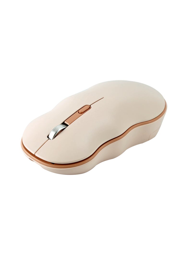 SW98 Wireless Keyboard and Mouse Combo with 2.4G Technology, USB Connection, Instant Connect, Ergonomic Design, and Energy Saving Features - Beige - Image 2