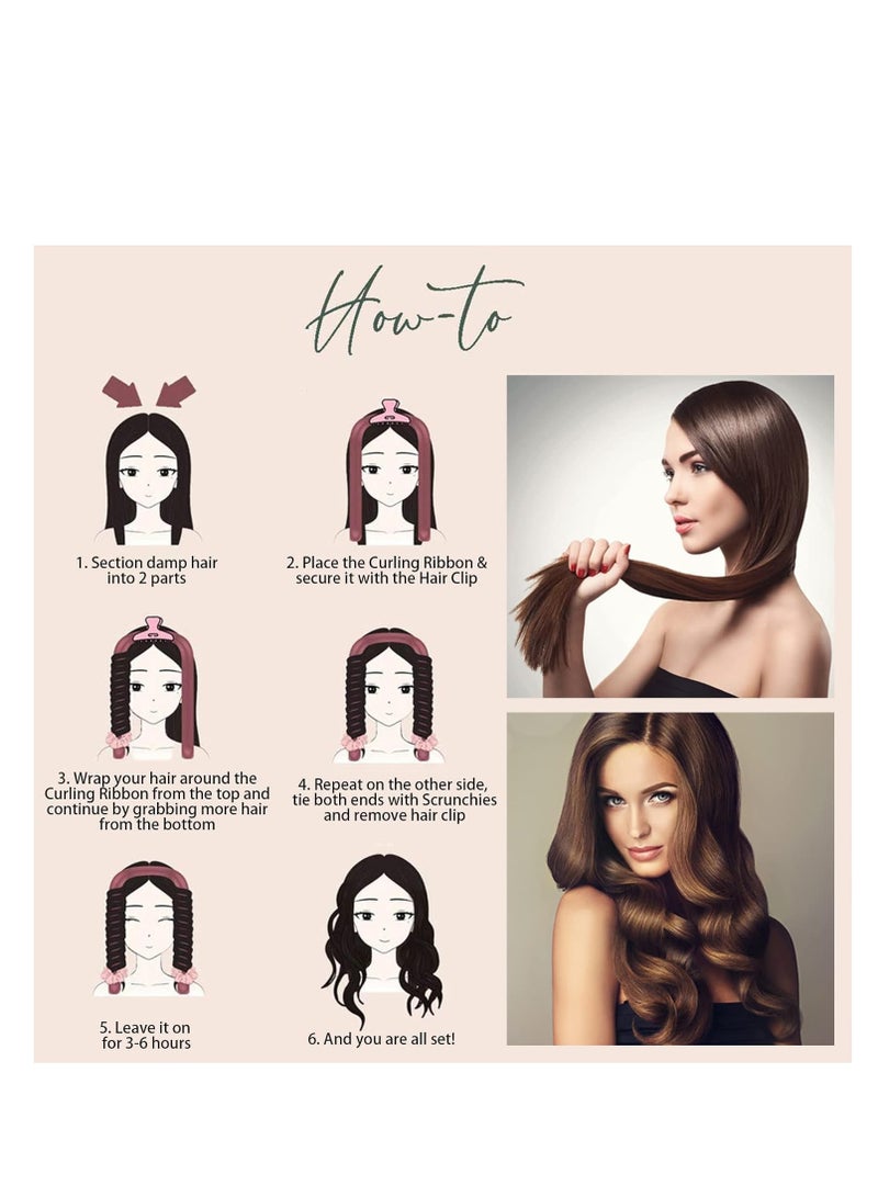 بريميفي مجموعة 3 قطع لتجعيد الشعر طوال الليل من الساتان بدون حرارة - Image 3