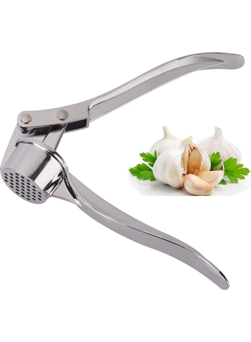 Generic Manual Garlic Press – Stainless Steel Garlic Crusher & Masher, Ergonomic Handle, Easy to Use & Clean, Quickly Minces Garlic and Ginger for Cooking - Image 1