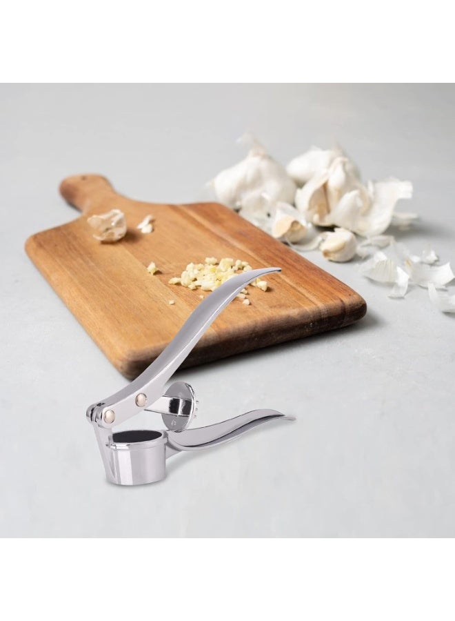 Generic Manual Garlic Press – Stainless Steel Garlic Crusher & Masher, Ergonomic Handle, Easy to Use & Clean, Quickly Minces Garlic and Ginger for Cooking - Image 4