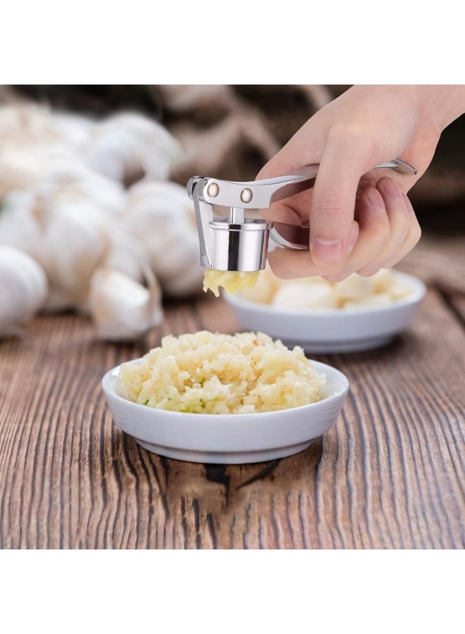 Generic Manual Garlic Press – Stainless Steel Garlic Crusher & Masher, Ergonomic Handle, Easy to Use & Clean, Quickly Minces Garlic and Ginger for Cooking - Image 5