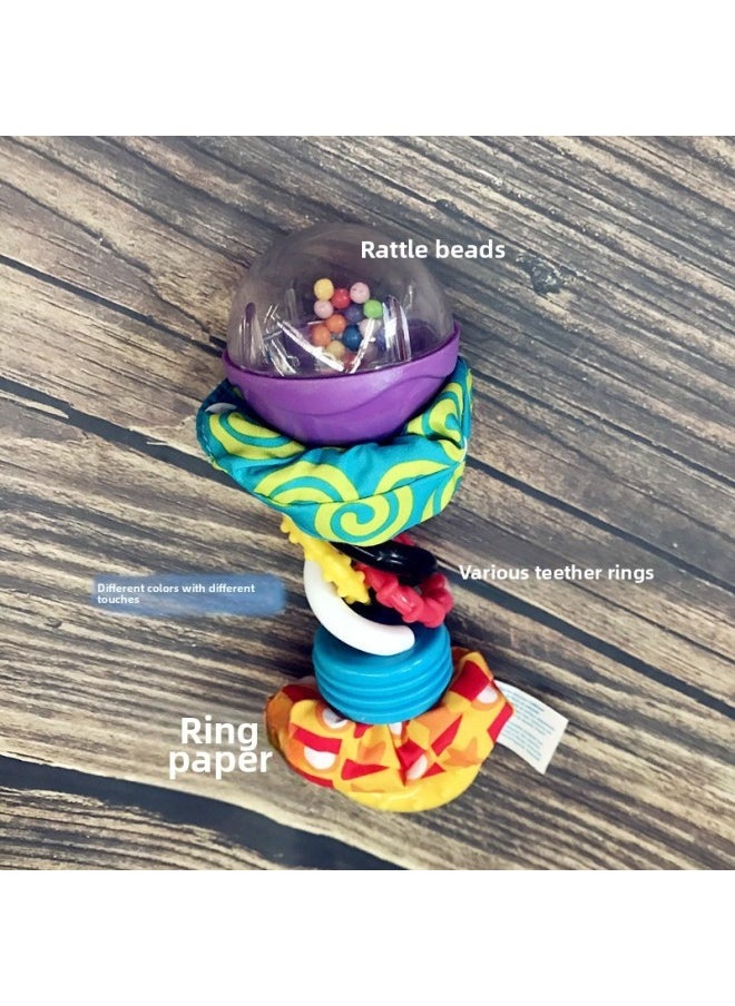 Generic - Export Flaw Changeable Magic Ring Rattle Massage Tablets Multi-touch 0-1 Years Old Educational Toys Exercise Finger Fine-Color:Crab Rattle - Image 1