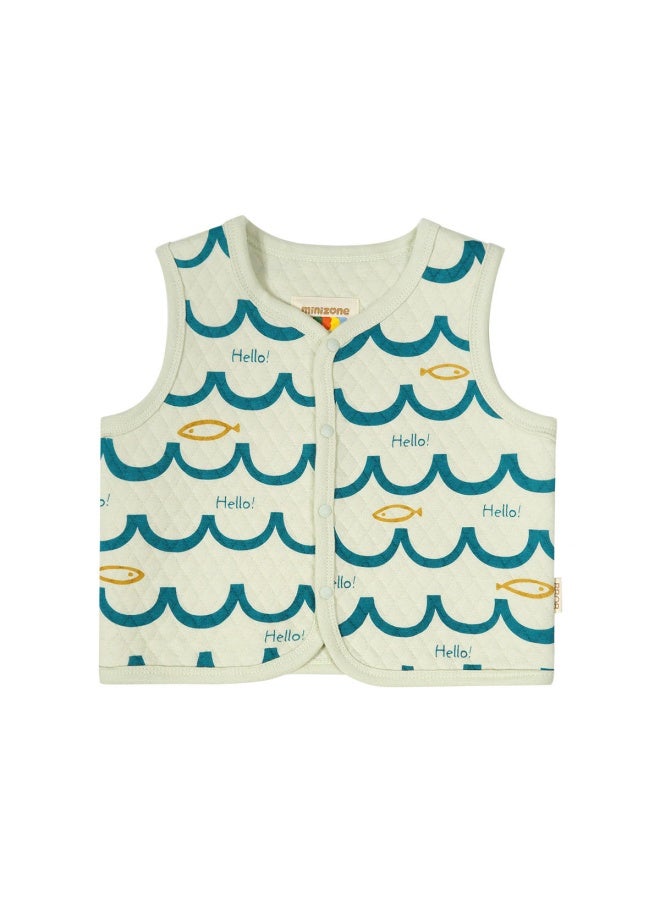 Minizone Children's Vest Autumn Boys' Baby's Vest Jacket Warm Cotton Girls' Waistcoat Winter