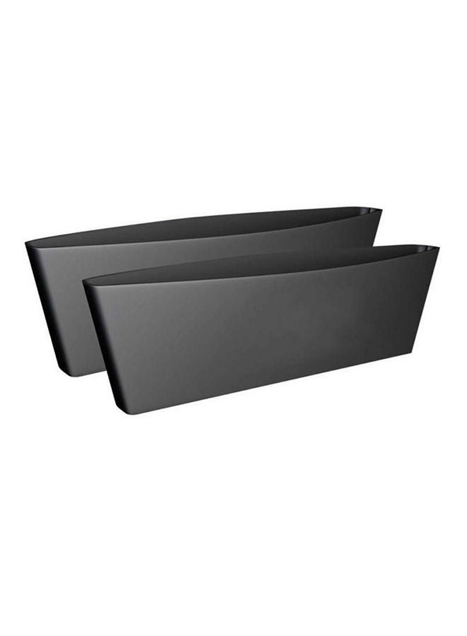 NIBEMINENT Mattina Car Seat Console Gap Filler Side Pocket And Catcher Organizer, Black