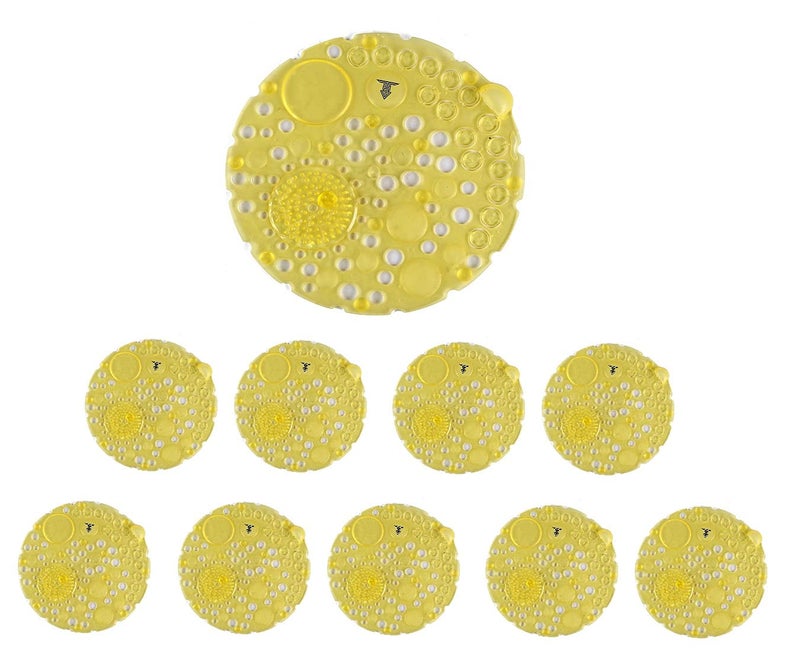TARGET HYGIENE Target Urinal Screen Mat Lemon 10 Pc Exciting Fragrances Which Last for 30 Days