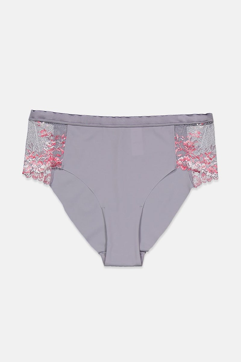 Tchibo ملابس داخلية من الدانتيل للنساء قطعة واحدة، رمادي - Image 1