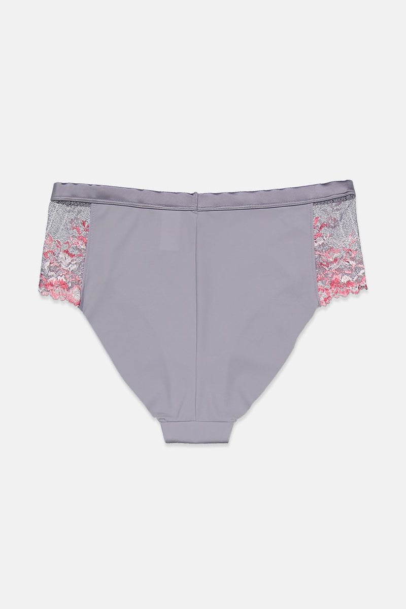 Tchibo ملابس داخلية من الدانتيل للنساء قطعة واحدة، رمادي - Image 2