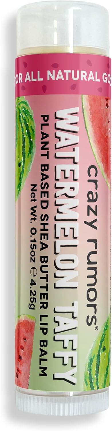 Crazy Rumors Watermelon Taffy Soothing Lip Balm Stick for Dry Lips 100 Natural Limited Edition Summer