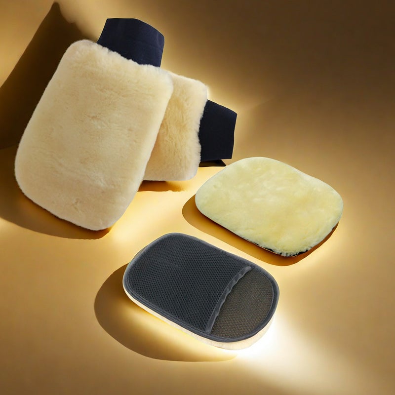 Wool Car Wash Gloves, Car Waxing Gloves, Cleaning And Polishing Car Supplies, Plush Bear Paws, And - Image 3