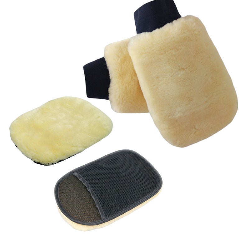 Wool Car Wash Gloves, Car Waxing Gloves, Cleaning And Polishing Car Supplies, Plush Bear Paws, And - Image 5