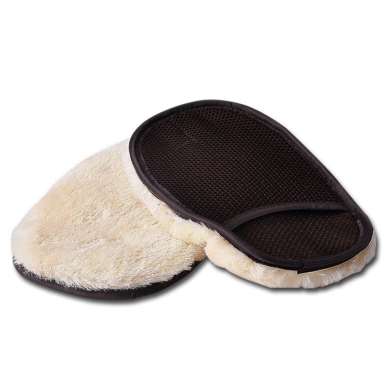 Wool Car Wash Gloves, Car Waxing Gloves, Cleaning And Polishing Car Supplies, Plush Bear Paws, And - Image 1