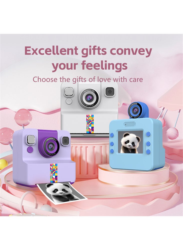 Generic A30 2.4 Inch IPS Screen Instant Camera for Kids HD Flip Lens Video Recorder Built In Games - White - Image 2