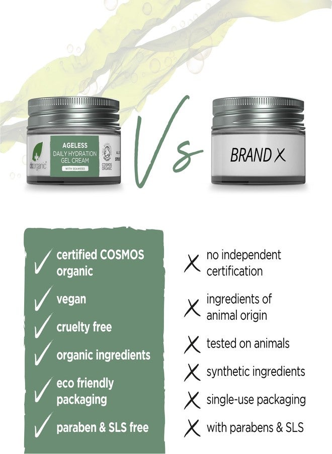 dr.organic Dr. Organic Ageless Daily Hydration Gel with Seaweed | Hydrating, Tones & Smoothes Complexion, Certified Organic, Paraben & SLS-Free, Recyclable, 50 mL / 1.7 fl oz - Image 4