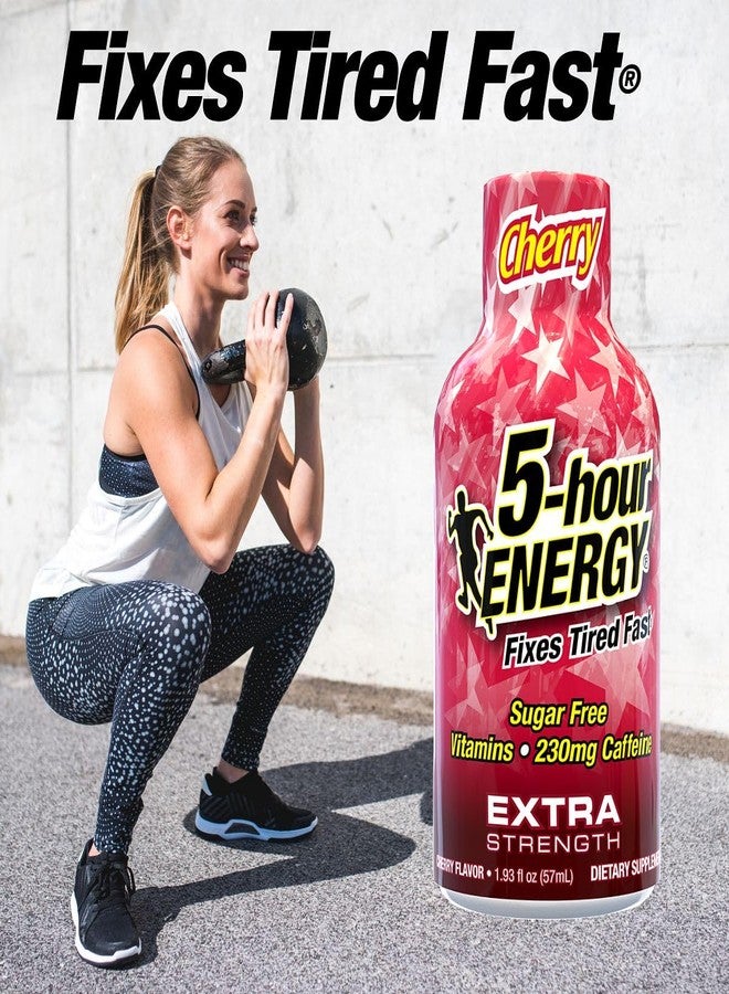 5-hour ENERGY مشروب طاقة فائق القوة يدوم 5 ساعات، بنكهة الكرز، 1.93 أونصة. 30 عبوة (30 زجاجة - نكهة واحدة، الكرز) - Image 2
