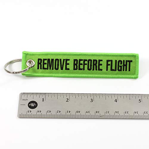 Rotary13B1 - Remove Before Flight Keychain - Lime Green - Image 4