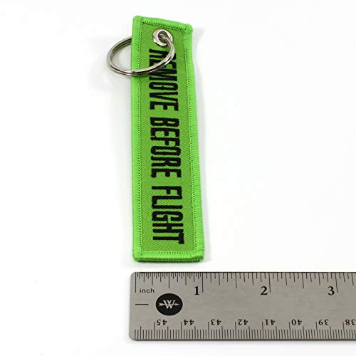 Rotary13B1 - Remove Before Flight Keychain - Lime Green - Image 5