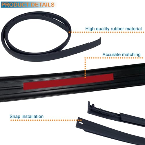 GFBZS Roof Drip Side Trim Molding Drip Sealing Strip Kit for 2007-2021 Toyota Tundra 4 Full Doors Replaces 75552-0C060 75551-0C060 755520C060 755510C0 (75552-0C060 75551-0C060) - Image 4