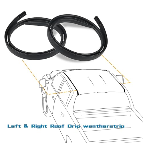 GFBZS Roof Drip Side Trim Molding Drip Sealing Strip Kit for 2007-2021 Toyota Tundra 4 Full Doors Replaces 75552-0C060 75551-0C060 755520C060 755510C0 (75552-0C060 75551-0C060) - Image 2