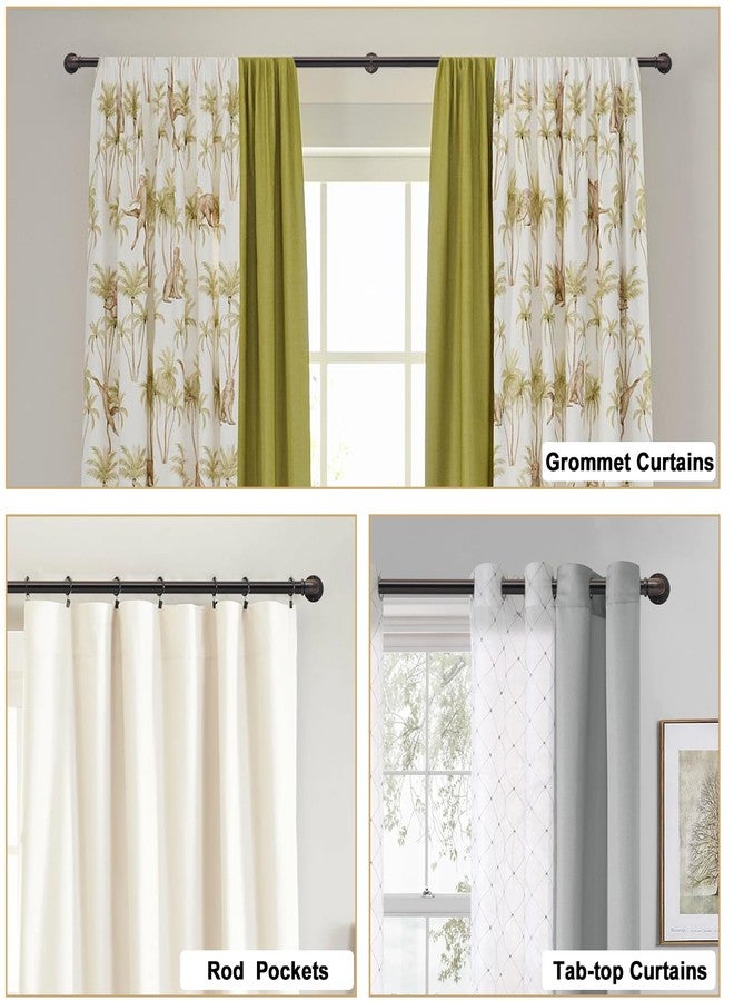 WORLD RODS Industrial Curtain Rods for Windows 18 to 88 Inches Adjustable Length, 1 Inch Diameter, with Aluminium Finials,Antique Red Bronze - Image 3