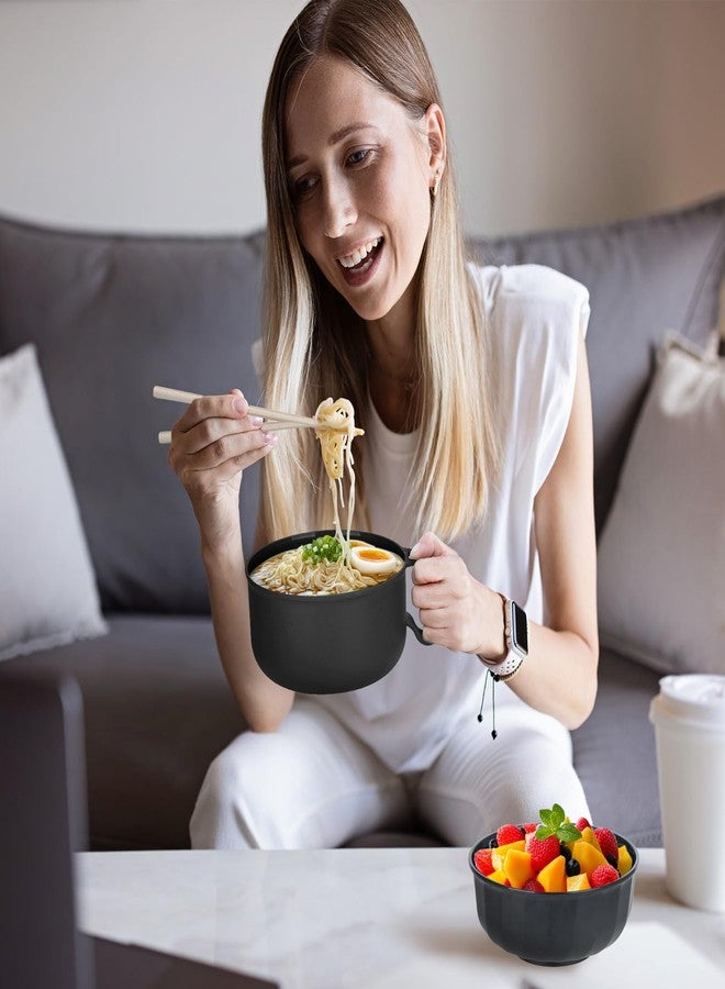 Ronanemon Large Ramen Bowl, Ramen Noodle Bowls Microwavable, Ramen Cooker with strainer, Microwave Pasta Cooker, Ramen Bowl Microwave Gift for College Boys Girls Male Female Dorm Room Essentials Instant Lunch - Image 5