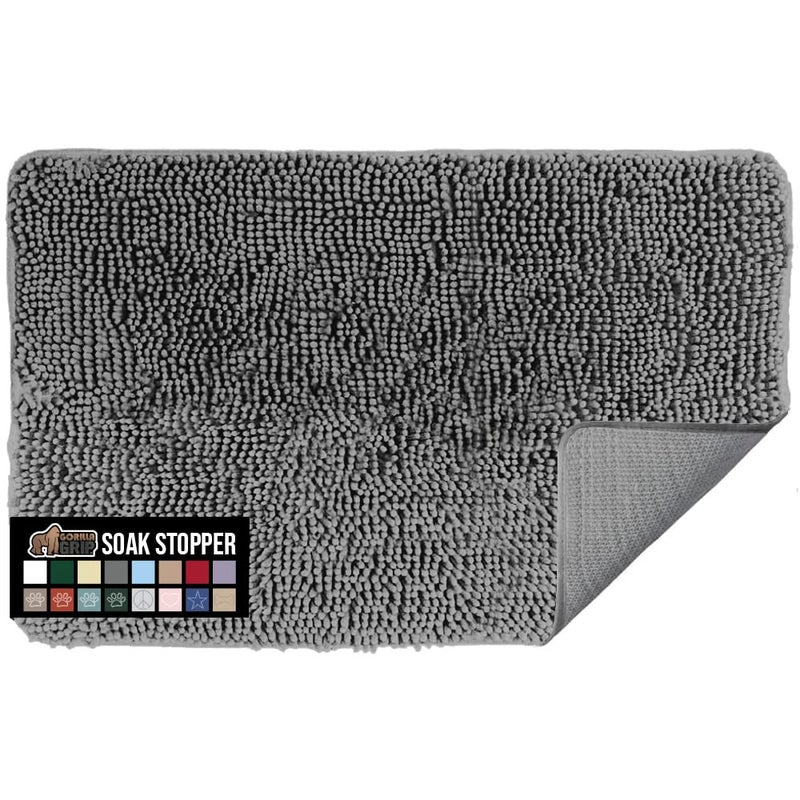 Gorilla Grip Gorilla Grip Soak Stopper Absorbent Chenille Indoor Doormat  Rubber Backing  Muddy Dog Paws Washable Rug  Quick Dry Microfiber Door Mat Inside Floor  Home D  - Image 2