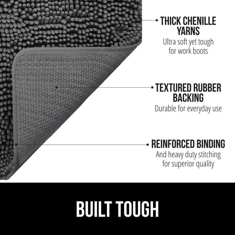 Gorilla Grip Gorilla Grip Soak Stopper Absorbent Chenille Indoor Doormat  Rubber Backing  Muddy Dog Paws Washable Rug  Quick Dry Microfiber Door Mat Inside Floor  Home D  - Image 4