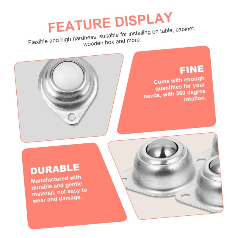 8 قطع وحدات كاستر محامل عالية الأداء، بكرات نقل كروية للطاولة - Image 4