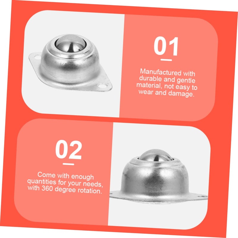 8 قطع وحدات كاستر محامل عالية الأداء، بكرات نقل كروية للطاولة - Image 5