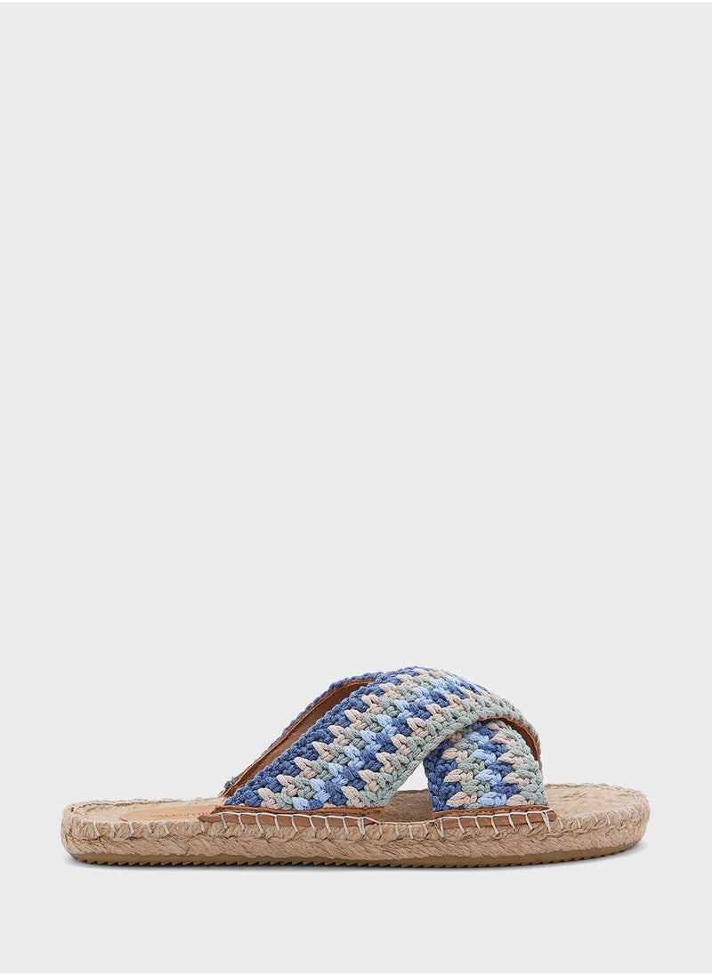 VALENTINO BY MARIO VALENTINO Cross Strap Flat Sandals  - Image 1