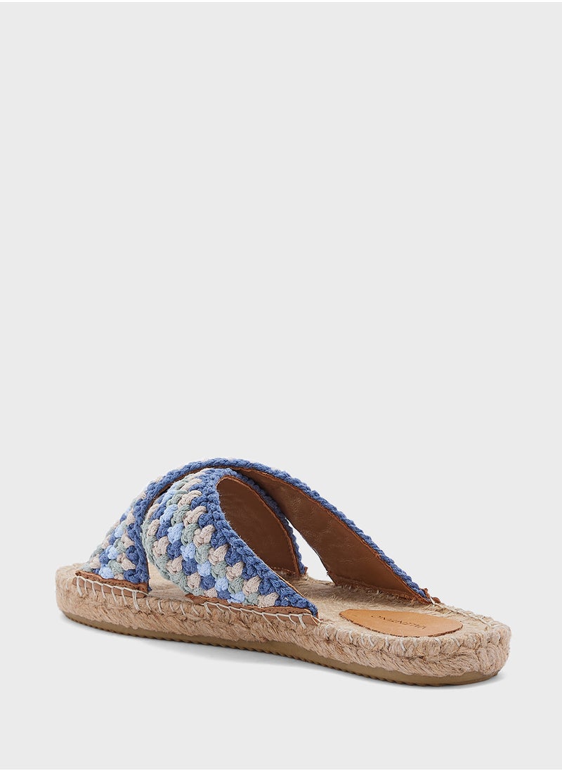 VALENTINO BY MARIO VALENTINO Cross Strap Flat Sandals  - Image 2