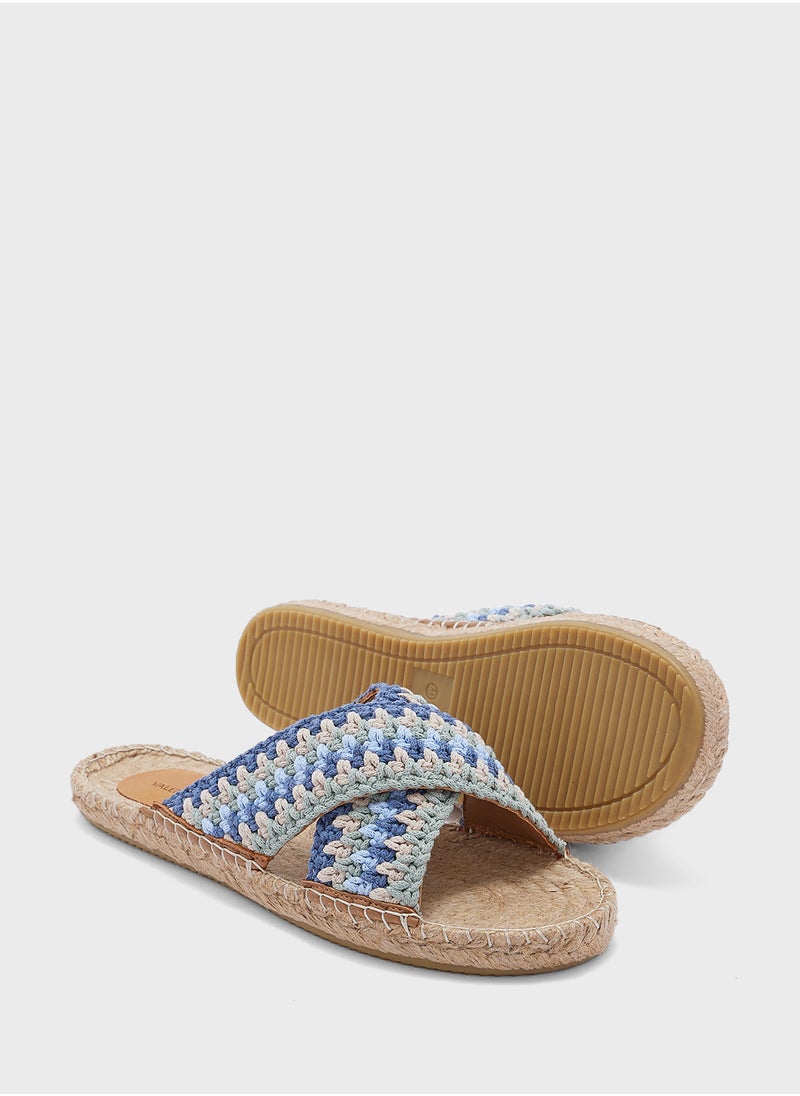 VALENTINO BY MARIO VALENTINO Cross Strap Flat Sandals  - Image 3