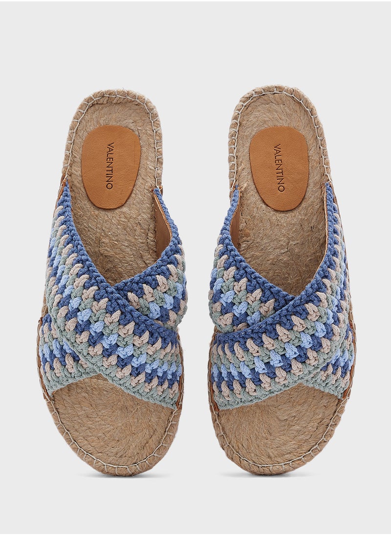 VALENTINO BY MARIO VALENTINO Cross Strap Flat Sandals  - Image 4