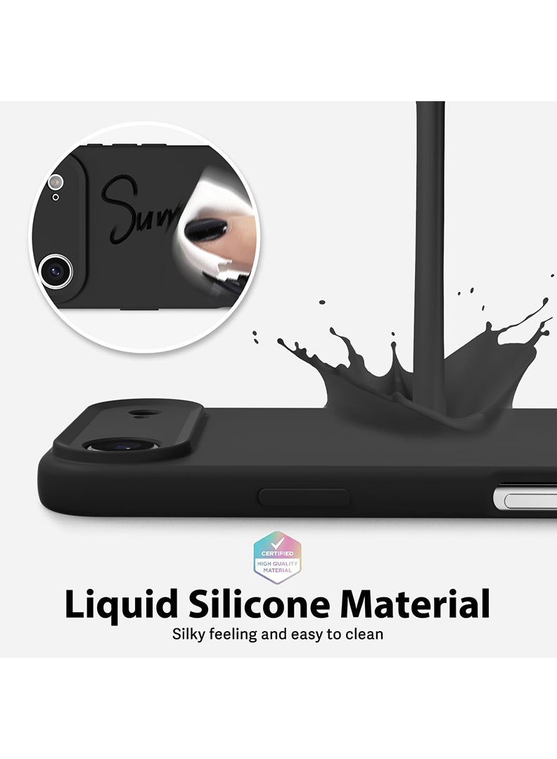 Theodor Protective Slim Fit Case Liquid Silicone Cover with Full Body Protection Anti-Scratch Shockproof Case For Apple iPhone 17 Air (Black) Binary Black - Image 3