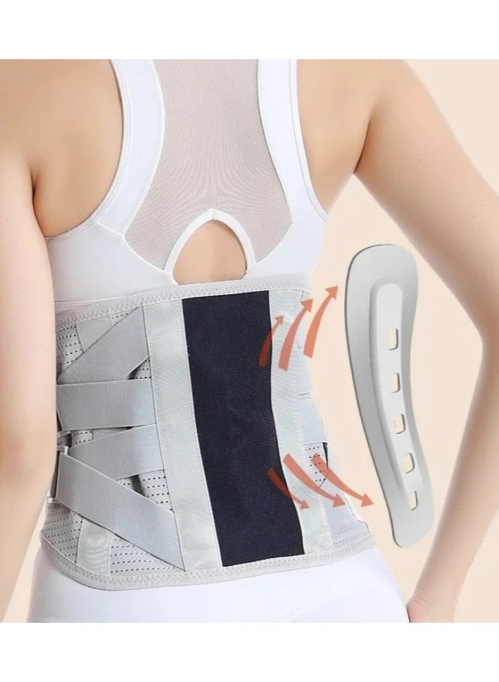 Lower Back Brace Lumbar Support Belt With 5 Steel Plate Supports Breathable Waist Support for Herniated Disc Sciatica Scoliosis(XL Size) - Image 2