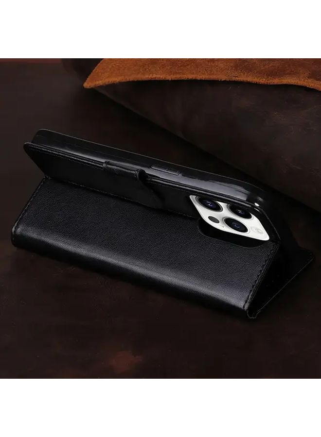 Magnetic PU Wallet Flip Cover Case For Galaxy Note 10 Plus In Black - Image 3