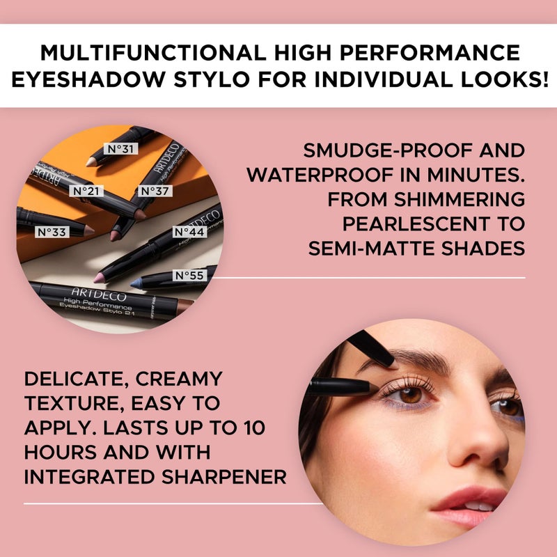 ARTDECO قلم ظلال عيون عالي الأداء - لون لافندر رمادي N°46 - قلم 3 في 1: ظلال عيون، كحل، وكاجال - ينزلق بسهولة ويمتزج بسهولة - يدوم حتى 10 ساعات - مكياج عيون - قلم - 0.04 أونصة - Image 5