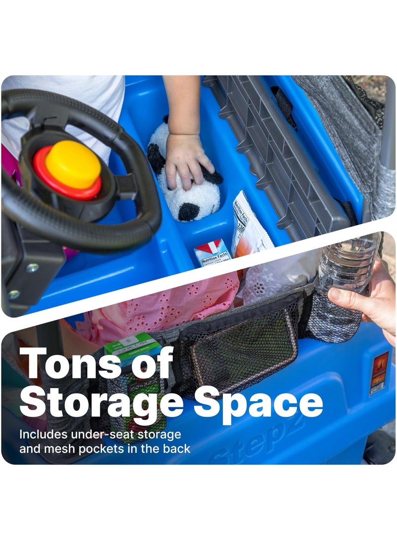 ستيب2 ستيب 2 سيارة دفع SUV بمقعدين جانبيين للأطفال – مع مظلة وأحزمة أمان (من 18 إلى 60 شهرًا) - Image 4