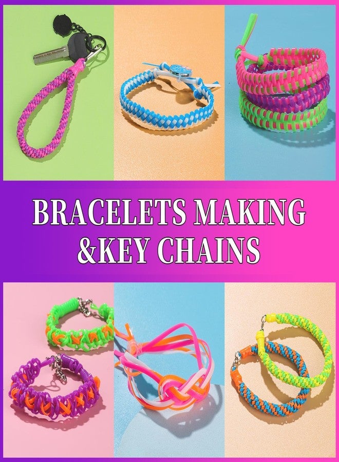 FANDAMEI 8 Color Lanyard Kit, Bright Color Lacing Cord, Lanyard String for Crafts, Bracelets and Jewelry Making - Image 5