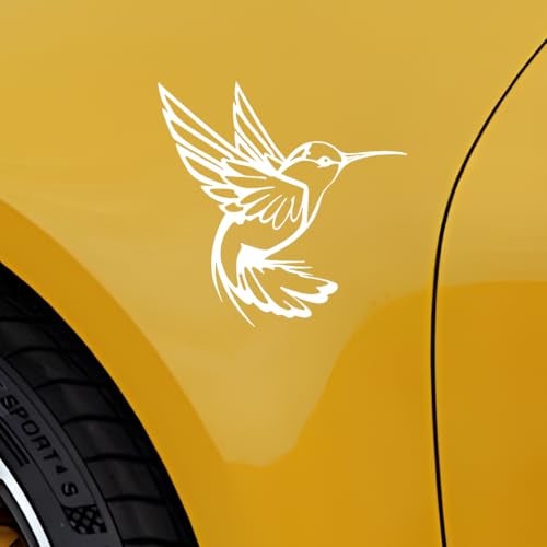 Tuxihapp Hummingbird Car Sticker Decal Waterproof Vinyl Auto Window Decals Cute Bumper Stickers Universal Car Indoor and Outdoor Stickers for Cars Trucks Wall Laptop White - Image 1