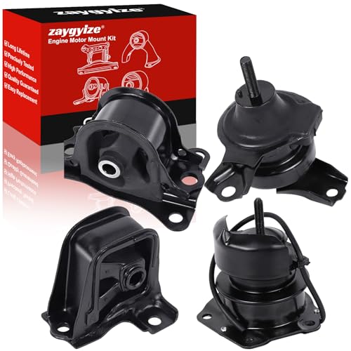 zaygyize 4pcs Engine Motor Mounts Fits for Honda Accord Cylinder 2.3L L4 Automatic Transmission 1998-2002 After-Market Parts, Engine Motor Mount Replace OE A6583 A6564 A6572 A6570 - Image 1