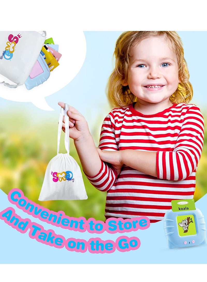 112 Cards Talking Flash Cards for Toddlers 2-4 Years ,Educational Toys for 1 2 3 4 Year Old - Speech Therapy Toys Learning Animals Shape Color, Learning Cards Machine Birthday Gift for Ages 1-4  - Image 3