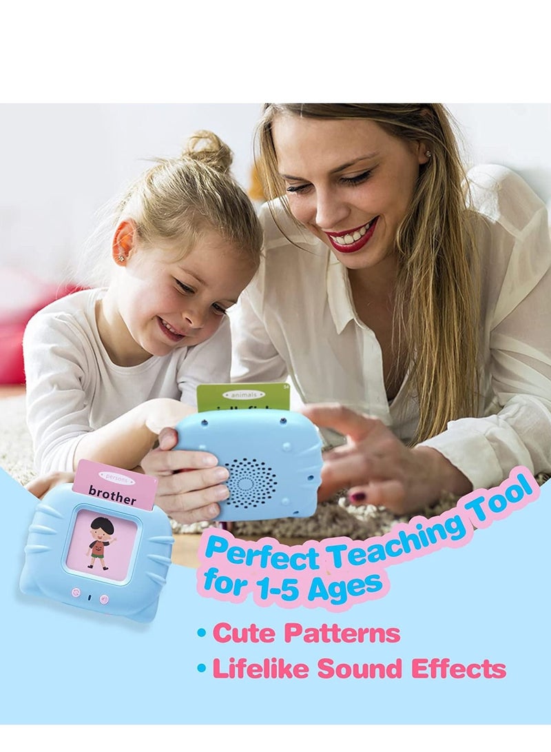 112 Cards Talking Flash Cards for Toddlers 2-4 Years ,Educational Toys for 1 2 3 4 Year Old - Speech Therapy Toys Learning Animals Shape Color, Learning Cards Machine Birthday Gift for Ages 1-4  - Image 5