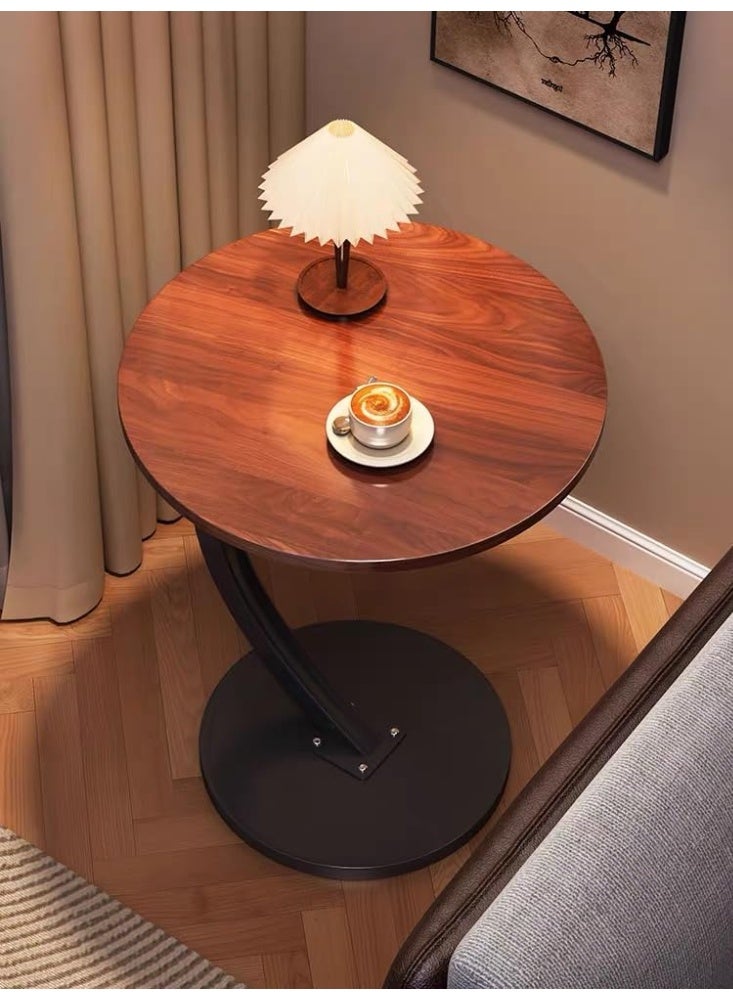 eBasket Round side table for sofa - Stylish C-shaped coffee table designed to fit perfectly next to sofas or beds, ideal for small spaces and adds a modern touch to any room. Size (40*60cm) - Image 4